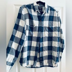 Abercrombie And Fitch Womens Boyfriend Button Down Shirt Casual 90s plaid Size L